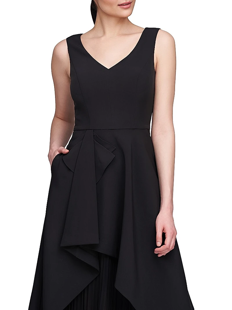 Begonia Ruffled A-Line Midi-Dress