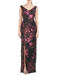 Liana Floral Column Gown