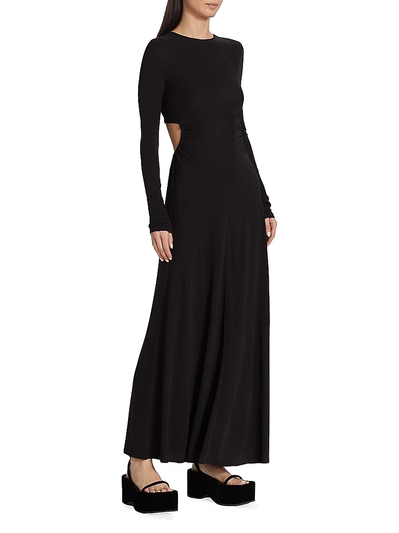Open-Back Jersey Maxi Dress