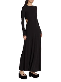 Open-Back Jersey Maxi Dress