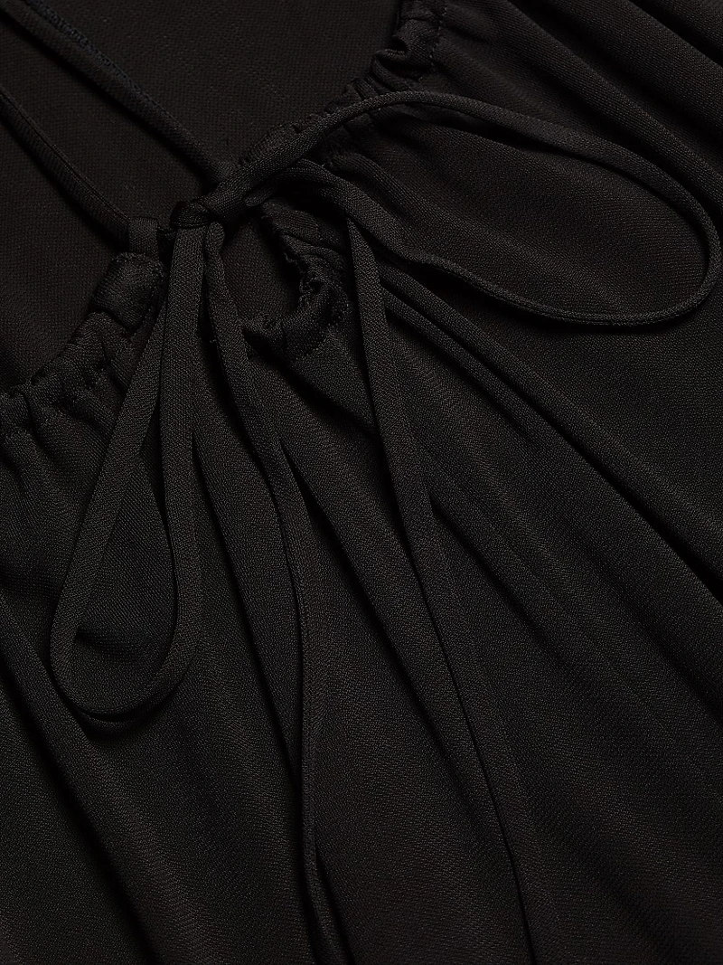 Open-Back Jersey Maxi Dress