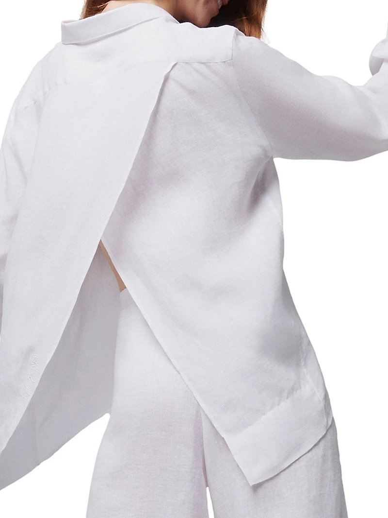 Linen Cover-Up Shirt
