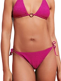 Seersucker String Bikini Bottom