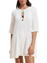 Plumetis Cover-Up Dress