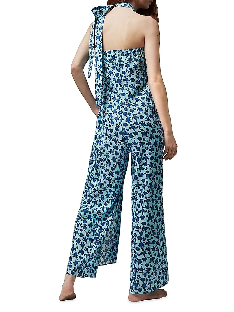 Turtles Leopard Cover-Up Jumpsuit
