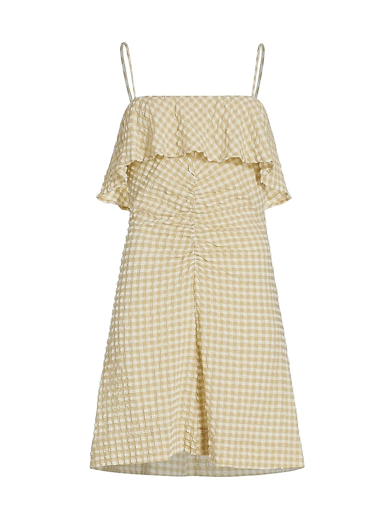 Stretch Seersucker Minidress