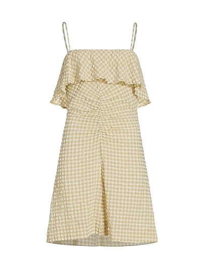 Stretch Seersucker Minidress