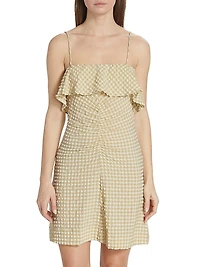 Stretch Seersucker Minidress