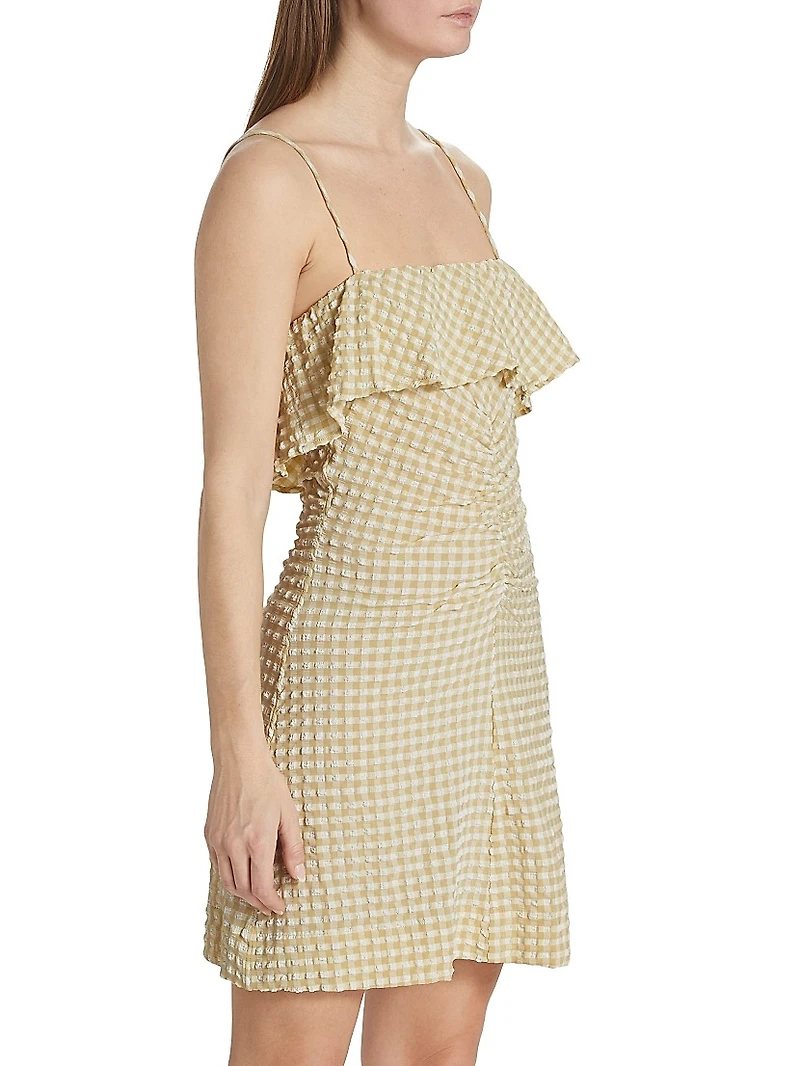 Stretch Seersucker Minidress