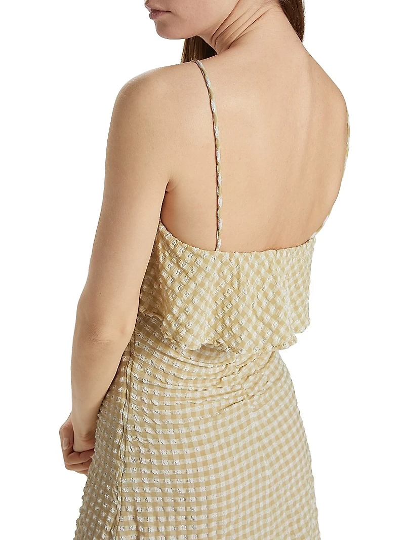 Stretch Seersucker Minidress