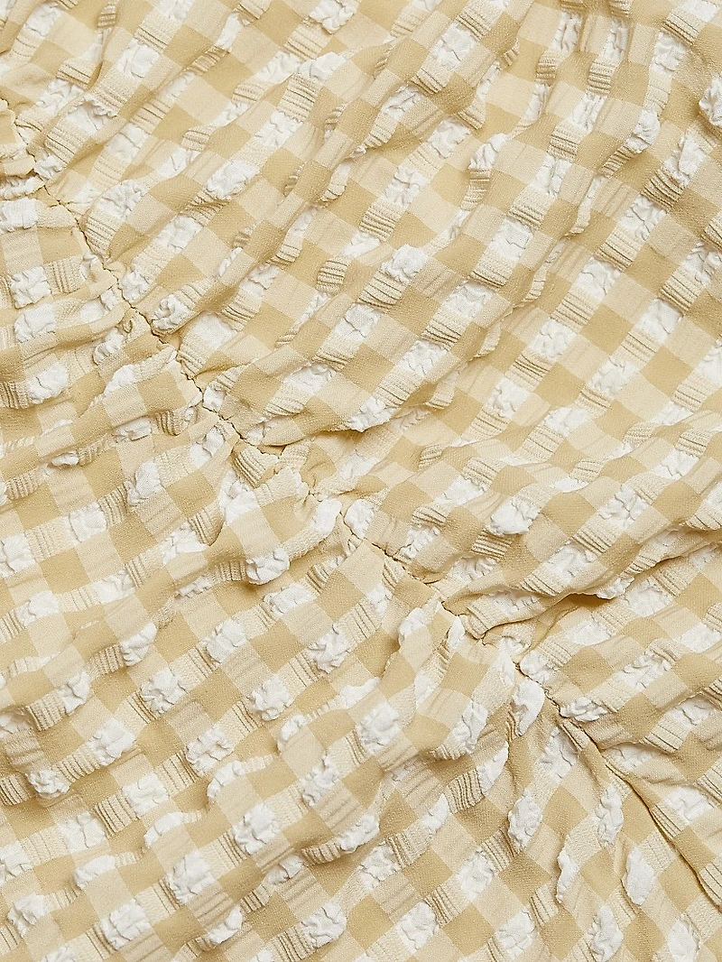 Stretch Seersucker Minidress