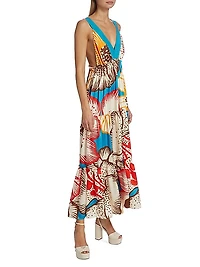 Descanso Tiered Floral Maxi Dress