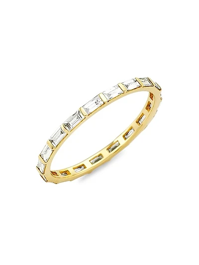 East West 14K Yellow Gold & 0.831 TCW Diamond Baguette East West Band Ring