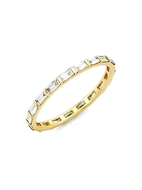 East West 14K Yellow Gold & 0.831 TCW Diamond Baguette East West Band Ring