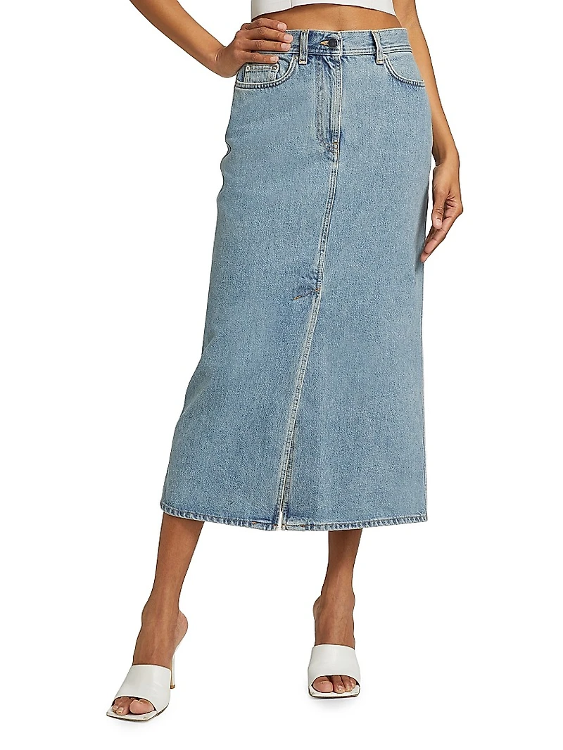 Rona Denim Midi-Skirt