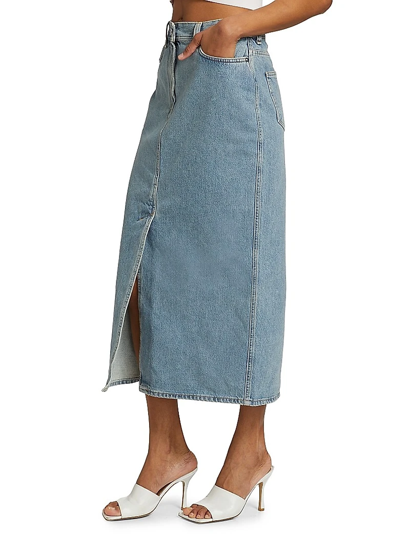 Rona Denim Midi-Skirt