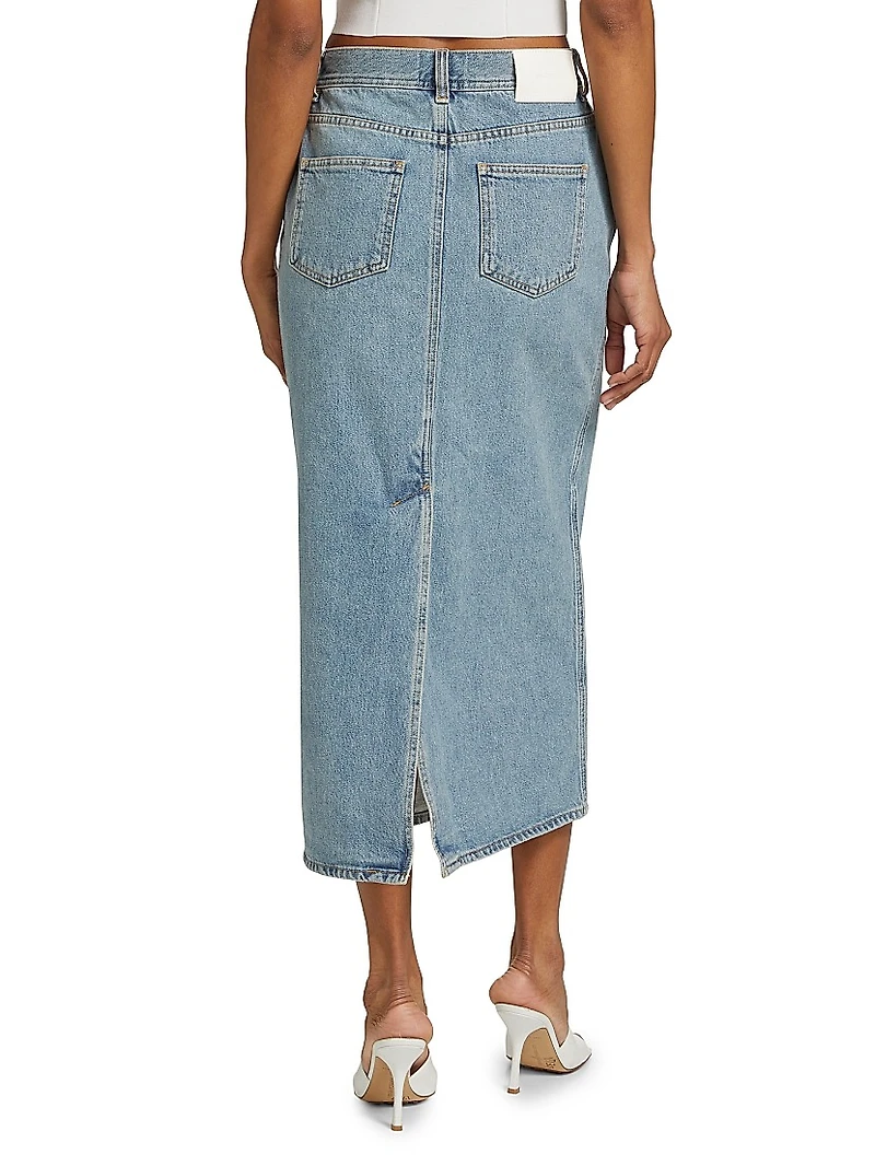Rona Denim Midi-Skirt