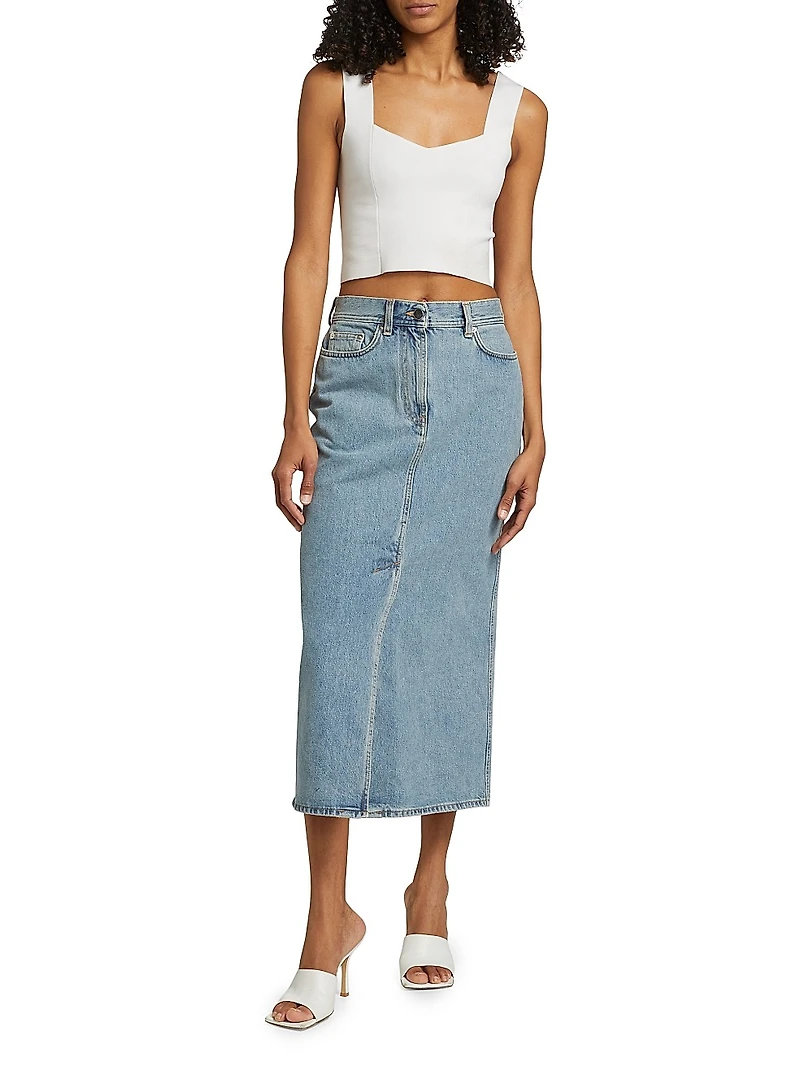 Rona Denim Midi-Skirt