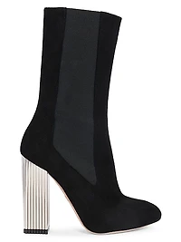 105MM Suede Metal-Heel Boots