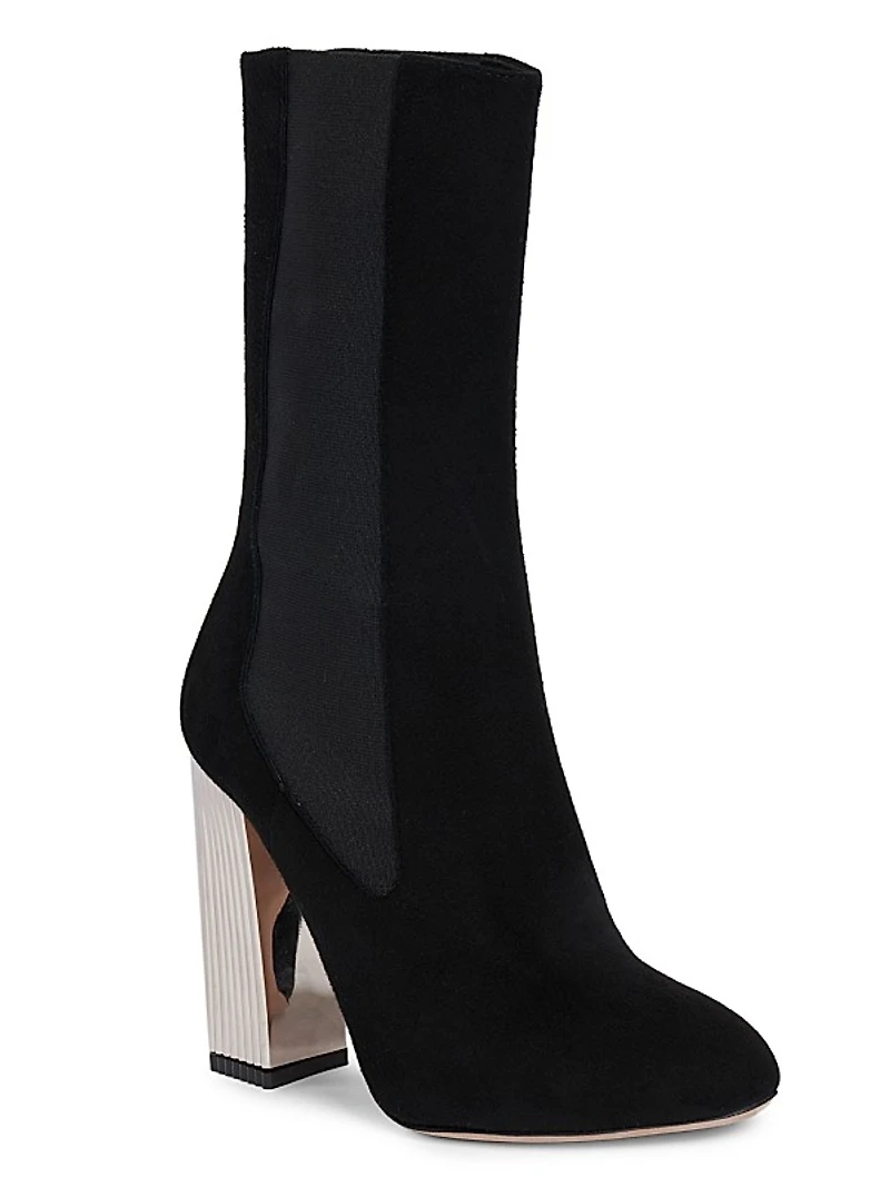 105MM Suede Metal-Heel Boots