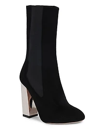 105MM Suede Metal-Heel Boots