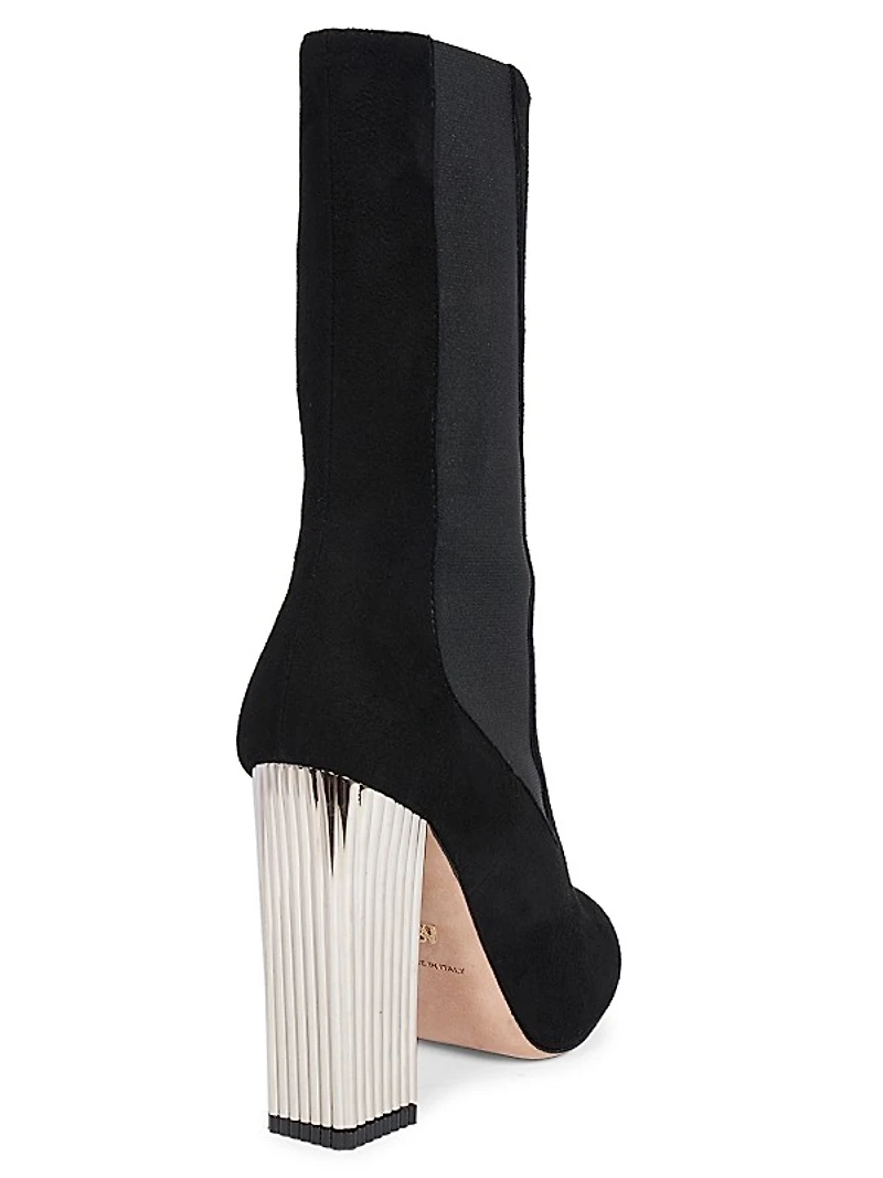 105MM Suede Metal-Heel Boots