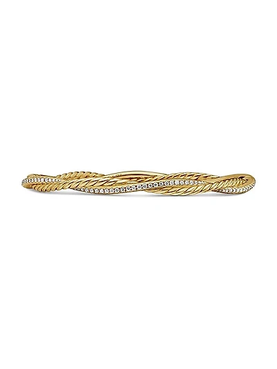 Petite Infinity Bracelet in 18K Yellow Gold with Diamonds