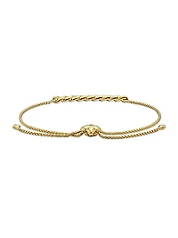 Petite Pavé Station Chain Bracelet in 18K Yellow Gold