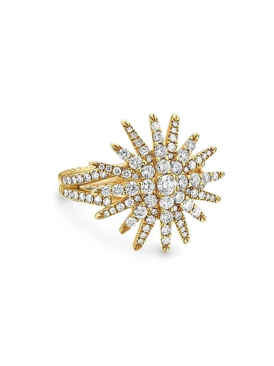 The Starburst 18K Yellow Gold & Diamond Pavé Ring