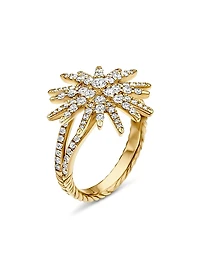 The Starburst 18K Yellow Gold & Diamond Pavé Ring