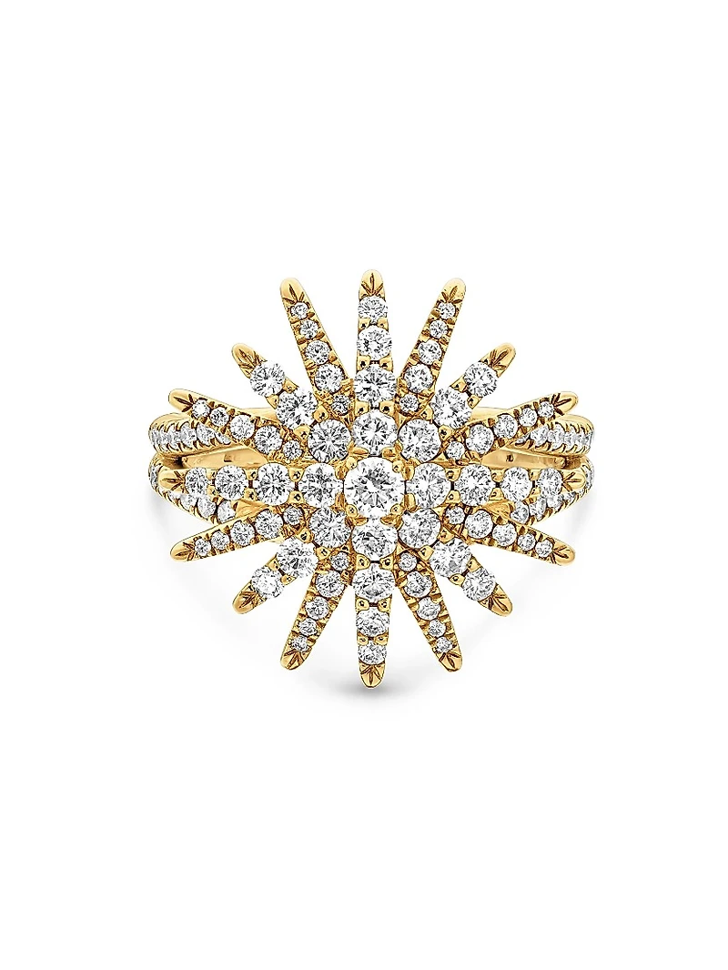 The Starburst 18K Yellow Gold & Diamond Pavé Ring