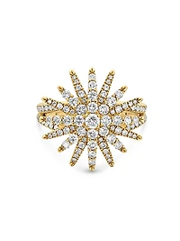 The Starburst 18K Yellow Gold & Diamond Pavé Ring