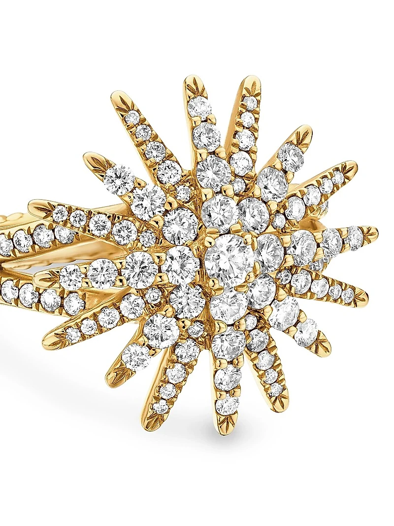 The Starburst 18K Yellow Gold & Diamond Pavé Ring
