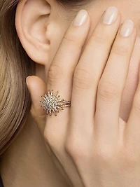 The Starburst 18K Yellow Gold & Diamond Pavé Ring