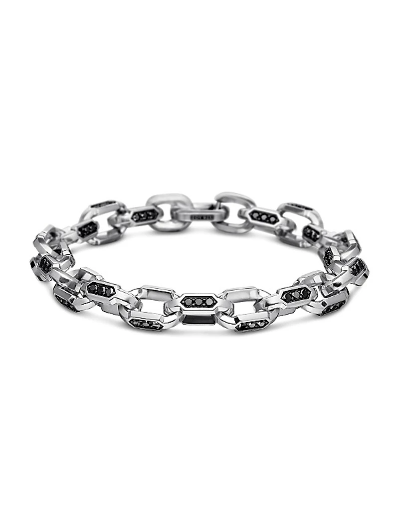 Faceted Chain Bracelet in Sterling Silver