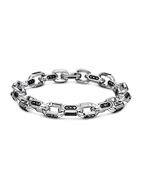 Faceted Chain Bracelet in Sterling Silver