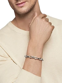 Faceted Chain Bracelet in Sterling Silver