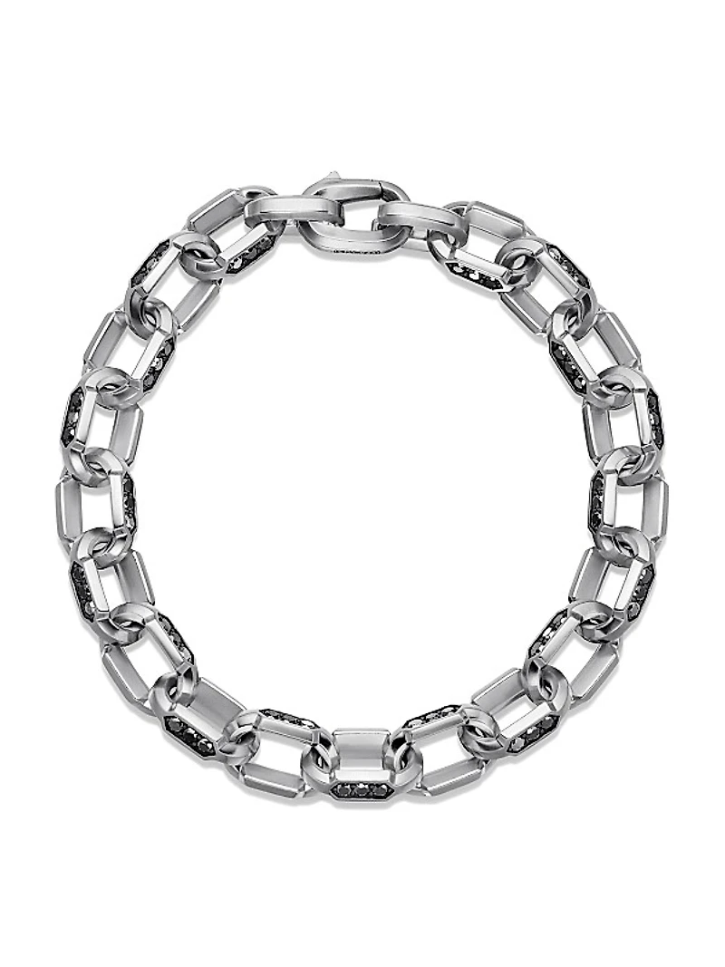 Faceted Chain Bracelet in Sterling Silver