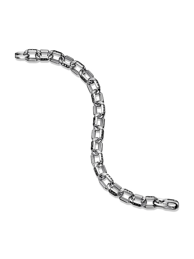 Faceted Chain Bracelet in Sterling Silver