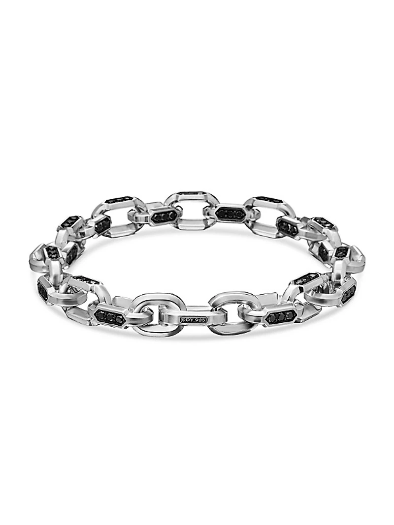 Faceted Chain Bracelet in Sterling Silver