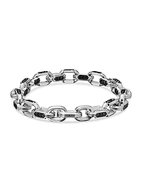 Faceted Chain Bracelet in Sterling Silver