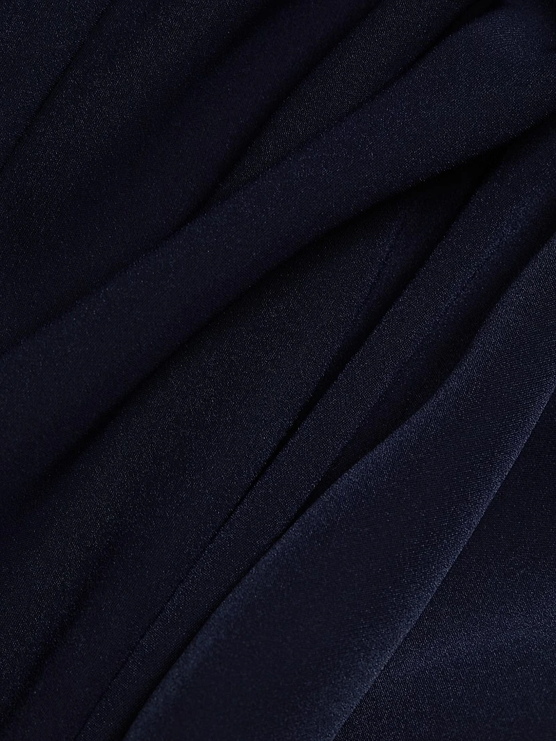 Morgan Crepe One-Shoulder Blouse