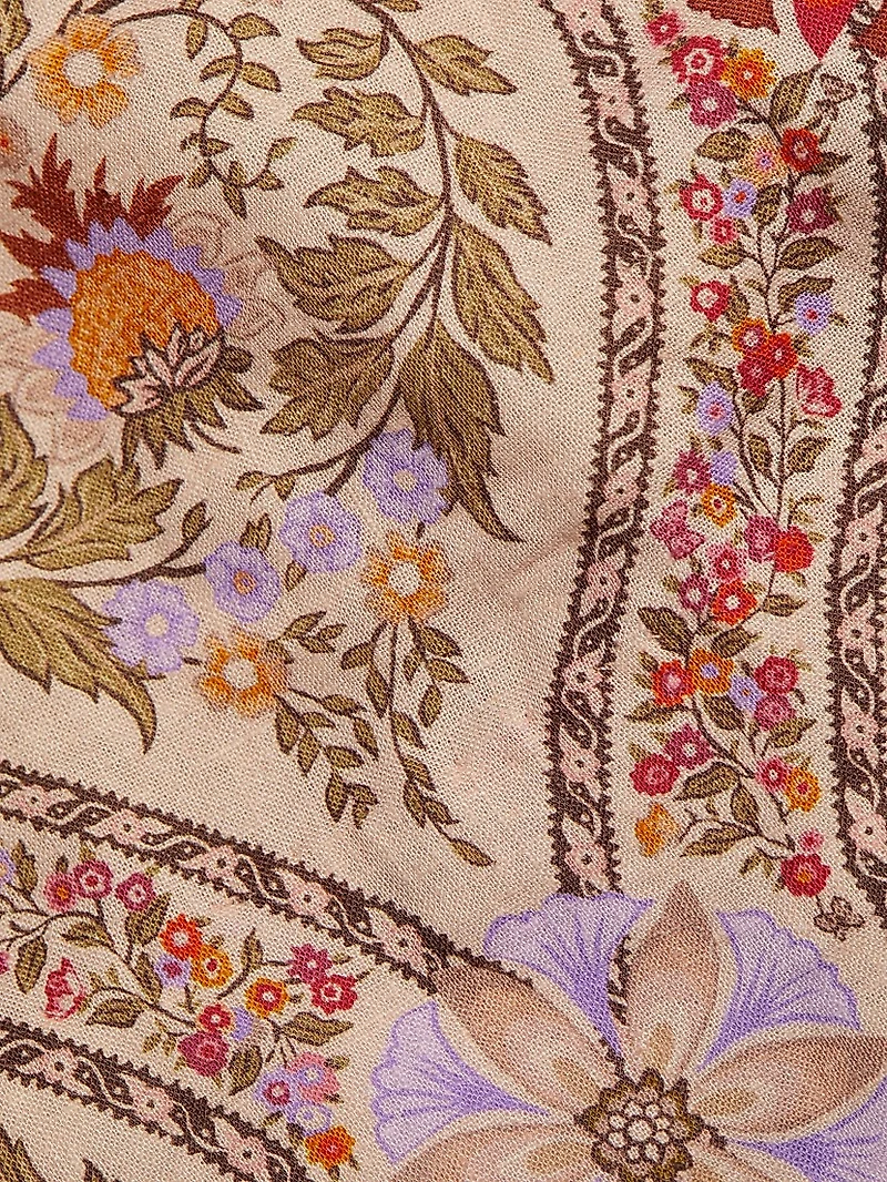 Melanie Floral Puff-Sleeve Top