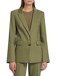Sevi Linen-Blend Blazer