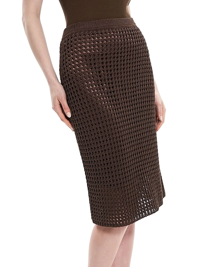 Mesh Straight Skirt