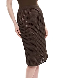 Mesh Straight Skirt