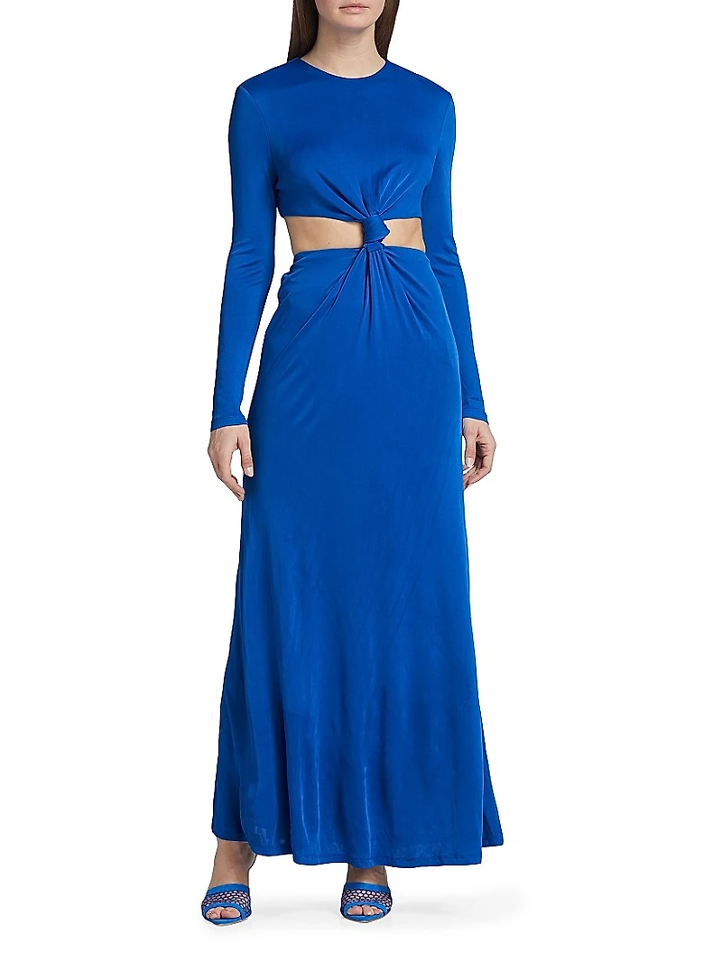 Knotted Cut-Out Maxi Dress