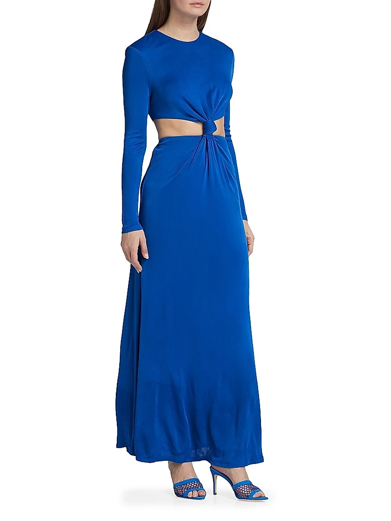 Knotted Cut-Out Maxi Dress