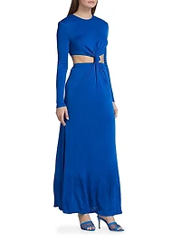 Knotted Cut-Out Maxi Dress