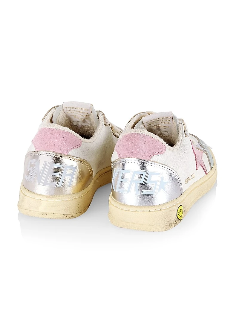 Baby Girl's, Little Girl's & Ballstar Laminated Suede Star Sneakers